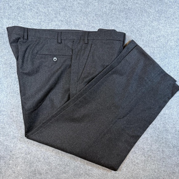 Luciano Barbera Other - Luciano Barbera Pants Mens 42x27 Gray Wool Flat Front Dress Trousers Italy